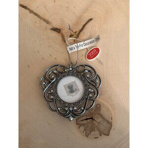 Heart-Shaped Photo Frame Ornament 1.5”x1.5” 2009 Collection Metal Design